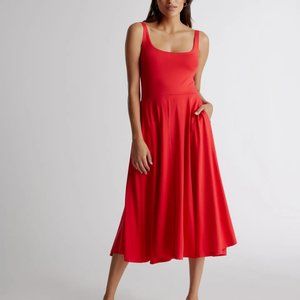 Quince Women’s Red Tencel Fit & Flare Dress -  M NWT